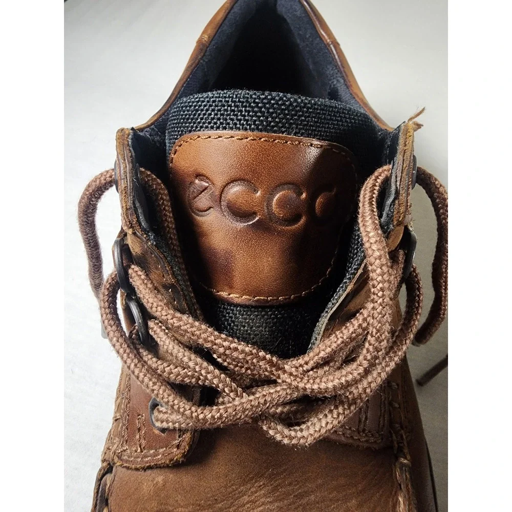 ECCO Track 25 II GTX Low Mens 13 Brown Leather Gore-Tex Waterproof Hiking Shoes - Picture 9 of 12